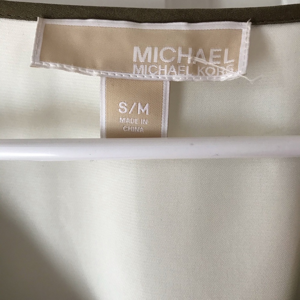 Michael Kors top small/medium cream and tan - Picture 6 of 8
